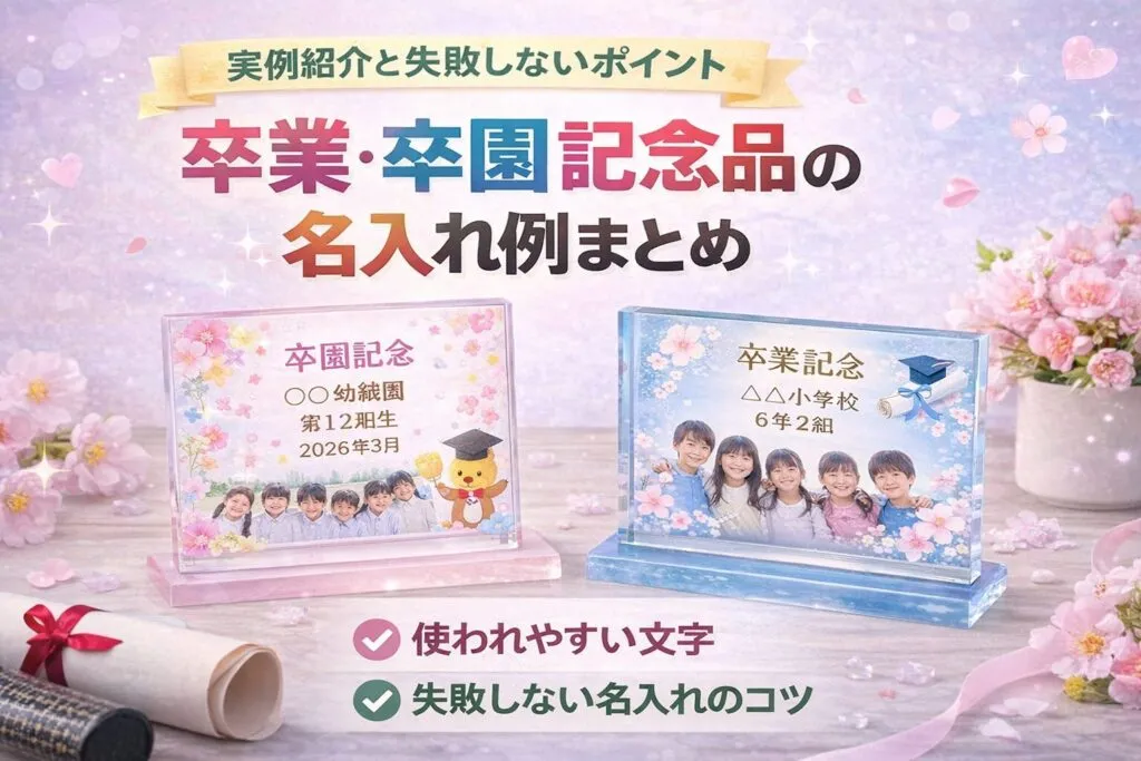 卒業・卒園記念品の名入れ例まとめ|失敗しないポイントと実例紹介